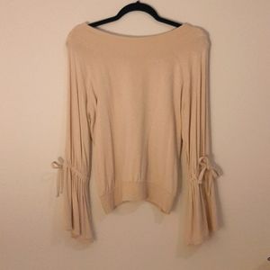 Cream colored off the shoulder top